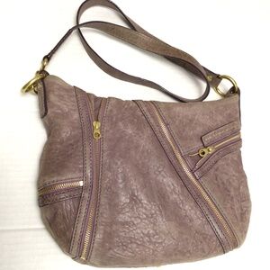 Marc By Marc Jacob’s Pebbled Lamb Leather Zipper Shoulder Bag